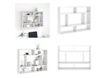 Vidaxl Mensola A Muro Bianco Lucido 75X16X55 Cm In Legno - Mensola A Muro - Mensola A Muro - Mensola A Muro - Mensole A Muro