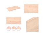 Vidaxl Mensola A Muro 80X50X2 Cm In Legno Massiccio Di Quercia Non Trattato - Mensola A Muro - Mensola Portaoggetti - Mensola Galleggiante