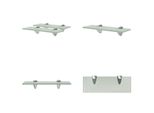 Vidaxl Mensole Galleggianti 2 Pz. Vetro 30X10 Cm 8 Mm - Mensola Galleggiante - Mensole Galleggianti - Mensola A Muro - Mensole A Muro