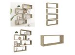 Vidaxl Mensole A Cubo 4 Pezzi Rovere Sonoma 60X15X23 Cm Materiale A Base Di Legno - Mensola Da Parete - Mensole Da Parete - Mensole Da Parete - Mensole Da Parete