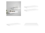 Vidaxl Mensole Da Parete Galleggianti 2 Pz. Bianco 60X23,5X3,8Cm Mdf - Mensola A Muro - Mensole A Muro - Mensola A Muro Galleggiante - Mensola A Muro Galleggiante