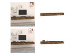 Vidaxl Armadi A Muro 2 Pz. Rovere Fumé 102X30X20 Cm Materiale Legno - Armadio A Muro - Armadio A Muro - Armadio A Muro - Armadio A Muro Tv