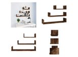 Vidaxl Mensole Da Parete 3 Pz. Materiale A Base Di Legno Di Quercia Fumé - Mensola A Muro - Mensole A Muro - Mensole A Muro - Mensole A Muro
