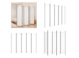 Vidaxl 5 Pezzi Schermo Bianco 250X200 Cm Tessuto - Divisorio - Parete Divisoria - Parete Divisoria