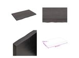 Vidaxl Scaffale A Muro Marrone Scuro 80X50X(2 4) Cm In Legno Massiccio Trattato Con Rovere - Scaffale A Muro - Scaffale A Muro - Scaffale Portaoggetti - Scaffale Galleggiante