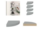 Vidaxl Mensole Galleggianti Ad Angolo 4 Pz. Grigio 25X25X3,8 Cm Mdf - Mensola A Muro - Mensole A Muro - Mensola A Muro Galleggiante - Mensola A Muro Galleggiante