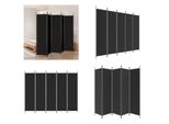 Vidaxl 5 Pezzi Schermo Nero 250X200 Cm Tessuto - Divisorio - Schermo - Divisorio - Parete Divisoria