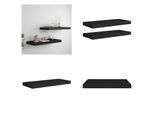 Vidaxl Mensole Galleggianti 2 Pezzi Nero 60X23,5X3,8Cm Mdf - Mensola A Muro - Mensole A Muro - Mensola A Muro Galleggiante - Mensola A Muro Galleggiante