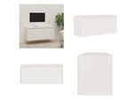 Vidaxl Armadio A Muro Bianco 80X30X35 Cm In Pino Massiccio - Armadio A Muro - Armadio A Muro - Armadio A Muro - Credenza