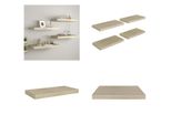 Vidaxl Mensole Galleggianti A Parete 4 Pz. Mdf Color Rovere 50X23X3,8Cm - Mensola A Muro - Mensole A Muro Galleggianti - Mensole A Muro Galleggianti