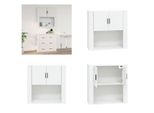 Vidaxl Armadio A Muro Bianco 80X33X80 Cm Materiale Legno - Armadio A Muro - Armadio A Muro - Armadio A Muro - Armadio Galleggiante