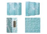 Vidaxl Divisorio Pieghevole 228 X 170 Cm Farfalla Blu - Divisorio - Divisorio - Paravent - Paravents