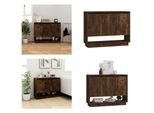Vidaxl Credenza In Rovere Affumicato 97X31X75 Cm In Legno - Credenza - Armadio - Armadio Da Cucina - Armadio Portaoggetti