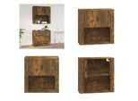 Vidaxl Armadio A Muro In Rovere Fumé 80X33X80 Cm - Armadio A Muro - Armadio A Muro - Armadio A Muro - Armadio Galleggiante