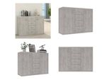 Vidaxl Credenza Grigio Cemento 88X30X65 Cm In Legno - Credenza - Credenze - Armadio Laterale - Armadi Laterali