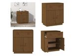 Vidaxl Credenza Marrone Miele 65,5X40X75 Cm Pino Massiccio - Credenza - Credenze - Armadio - Armadio Portaoggetti