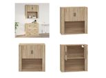 Vidaxl Armadio A Muro Rovere Sonoma 80X33X80 Cm Materiale Legno - Armadio A Muro - Armadio A Muro - Armadio A Muro - Armadio Galleggiante