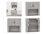 Vidaxl Armadio A Muro Grigio Sonoma 80X33X80 Cm Materiale Legno - Armadio A Muro - Armadio A Muro - Armadio A Muro - Armadio Galleggiante