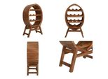 Vidaxl Portabottiglie 13 Bottiglie In Legno Massiccio D'acacia - Portabottiglie - Portabottiglie Per Vino - Armadio Per Vino
