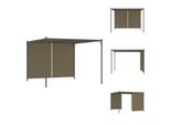 Vidaxl Pergola Da Giardino Con Tetto Estensibile 3X3 M Taupe 180 G/M² - Archi Di Rose, Graticci E Pergole