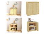 Vidaxl Mobile Laterale 60X36X65 Cm In Pino Massiccio - Mobile Laterale - Mobile Laterale - Credenza - Mobile