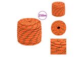 Vidaxl Corda Per Barca Arancione 16 Mm 250 M Polipropilene - Corde