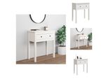 Vidaxl Tavolino Bianco 70X35X75 Cm In Legno Di Pino Massiccio - Tavolini