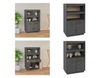 Vidaxl Credenza Grau 67X40X108,5 Cm Massivholz Kiefer - Credenza - Credenze - Credenza Holz - Credenza