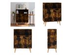Vidaxl Credenza In Rovere Fumé 60X30X72 Cm - Credenza - Credenze - Armadi - Credenze