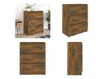 Vidaxl Credenza In Rovere Affumicato 60X35X76 Cm In Legno - Credenza - Credenza - Armadio - Armadio Portaoggetti