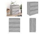 Vidaxl Credenza Grigio Sonoma 60X35X76 Cm Materiale A Base Di Legno - Credenza - Credenze - Armadio - Armadio Portaoggetti