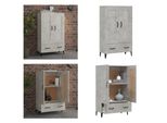 Vidaxl Credenza Grigio Cemento 70X31X115 Cm Materiale A Base Di Legno - Credenza - Credenze - Credenza - Armadio