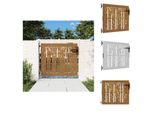 Vidaxl Cancello Da Giardino 85X100 Cm In Acciaio Corten Design Bambù - Cancelli Da Giardino
