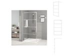 Vidaxl Schermo Doccia Per Cabina Doccia Argento 100X195 Cm Esg Vetro Chiaro - Schermi Doccia