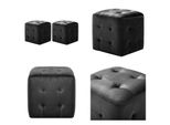 Vidaxl Pouf 2 Pz. Tessuto Di Velluto Nero 30X30X30 Cm - Pouf Di Seduta - Pouf Di Seduta - Pouf - Pouf