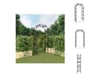 Vidaxl Arco Da Giardino Nero 116X45X240 Cm In Acciaio - Archi Di Rose, Tralicci E Pergole