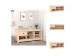 Vidaxl Scarpiera 110X38X45,5 Cm In Legno Di Pino Massiccio - Scarpiere E Armadietti