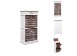 Vidaxl Scarpiera Marrone 50 X 28 X 98 Cm In Legno Di Paulownia - Scarpiere E Armadietti