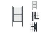 Vidaxl Cancello Da Giardino A Rete In Acciaio Zincato 100 X 200 Cm Grigio - Cancelli Da Giardino