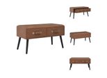 Vidaxl Panca Con Cassetti 80 Cm In Pelle Finta Marrone Scuro - Panche Per Sala E Cassapanca