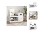 Vidaxl Scarpiera Bianca Lucida 100X42X60 Cm In Legno - Portascarpe E Armadietti
