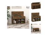 Vidaxl Panca Per Scarpe In Rovere Fumé 80X30X45 Cm Materiale A Base Di Legno - Scarpiere E Armadietti