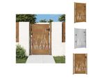 Vidaxl Cancello Da Giardino 105X155 Cm In Acciaio Corten Design Erba - Cancelli Da Giardino