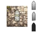 Vidaxl Specchio Da Giardino Nero 70X30 Cm In Ferro - Specchio
