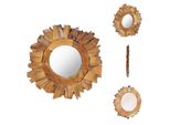 Vidaxl Specchio Da Parete 40 Cm Tondo In Teak - Specchio