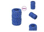 Vidaxl Corda Da Barca Blu 2 Mm 100 M In Polipropilene - Corde