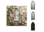 Vidaxl Specchio Da Giardino Nero 100X45 Cm In Ferro - Specchio