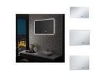 Vidaxl Specchio Da Bagno A Led Con Sensore Tattile E Display Orario 100X60 Cm - Specchio