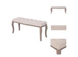 Vidaxl Panca In Legno Massiccio Di Lino 110 X 38 X 48 Cm Bianco Panna - Panche Per Il Corridoio E Per La Casa