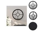 Vidaxl Specchio Nero 60X4 Cm Rotondo In Ferro Per Uso Interno - Specchio